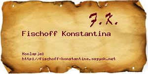 Fischoff Konstantina névjegykártya